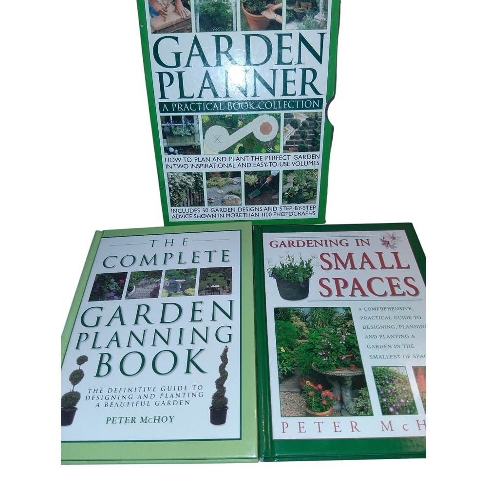 Gardening In Small Spaces AND The Complete Garden Planning Book Peter McHoy Set‎